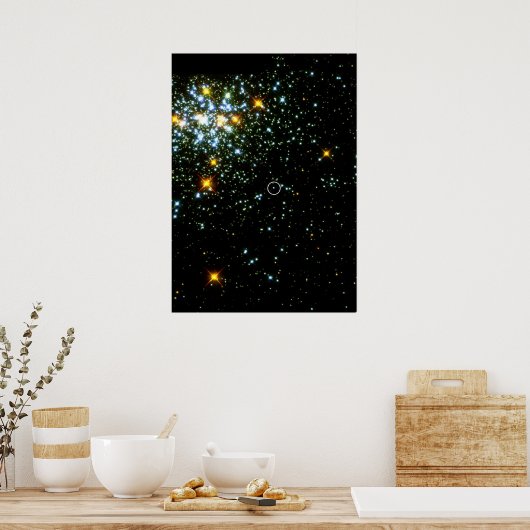 Poster Chaud blanc nain brille dans Young Star Cluster NG (Cuisine)