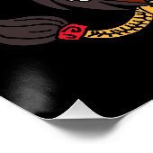 Poster Chaud chinois Nouvel An sorcière et Lion (Coin)