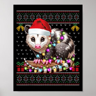 Poster Chaud de Noël moche style éclairage Ossum Xmas