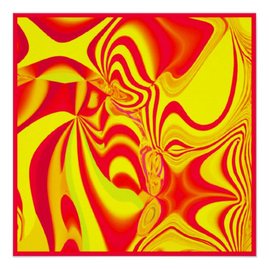 Poster Chaud Motif coloré (Devant)