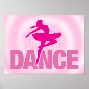 Poster Chaud rose Ballerina Dance Étincelle