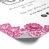 Poster Chaud rose noir Oh Snap Social Media Mariage Signa (Coin)