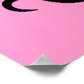 Poster Chaud rose punk girly fille coeur orné (Coin)