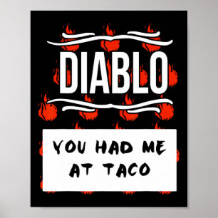 Poster CHAUD SAUCES Groupe Halloween DIABLO SAUCE Vous M'