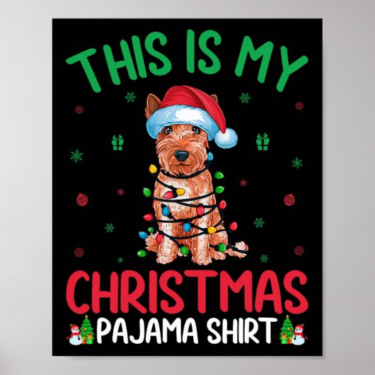 Poster Chaud Xmas Soft Coché Wheaten Terrier Chien Christ (Devant)
