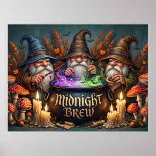 Poster Chaudron de Brume de Minuit des Gnomes Sorciers d'
