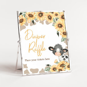 Poster Chauffage de Baby shower Saint-Vache tournesol Raf