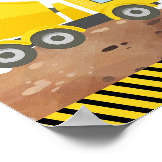 Poster Chauffage de camion de construction Accueil d'anni (Coin)