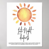 Poster Chauffage Late Night couches (Devant)