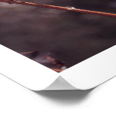 Poster Chauffage rustique fleur sauvage de l'automne (Coin)