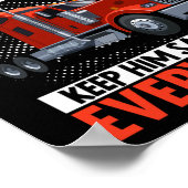 Poster Chauffeur De Camion Bénit Mon Camion Sur La Route (Coin)