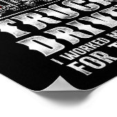 Poster Chauffeur de camion Camion Retraité Chauffeur de c (Coin)