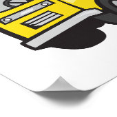 Poster Chauffeur de construction Camion Mixeur de ciment (Coin)