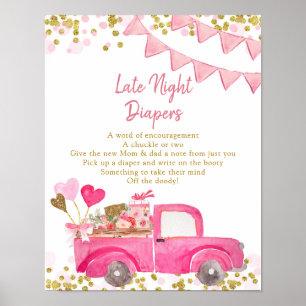 Poster Chauffeur de fin de nuit du camion Valentine