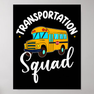 Poster Chauffeur Funny De Bus Scolaire Retour À Transport