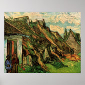 Poster Chaumières en grès par Vincent van Gogh (Devant)