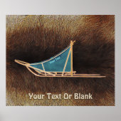 Poster Chaussée De Chien Sur Fourrure De Caribou (Devant)