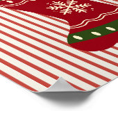 Poster Chaussette de Noël rouge (Coin)