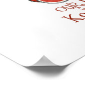 Poster Chaussette Singe Rétro avec Camion de Pompiers Cad (Coin)