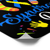 Poster Chaussettes de sensibilisation de la Journée mondi (Coin)