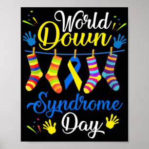 Poster Chaussettes de sensibilisation de la Journée mondi