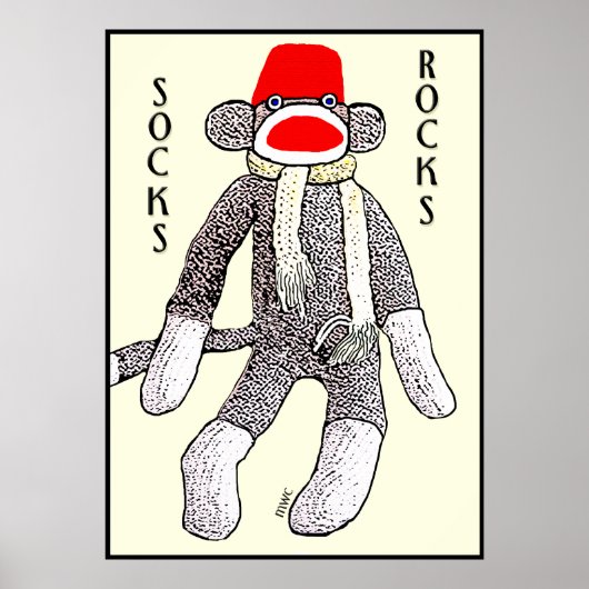 Poster Chaussettes Rocks ! (Devant)