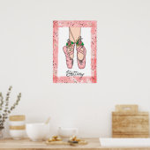 Poster Chaussons de ballet d’art mural pour filles person (Cuisine)