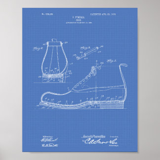 Poster Chaussure 1906 Brevet Art Plan directeur