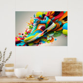 Poster Chaussure de basket-ball Abstraite (Cuisine)