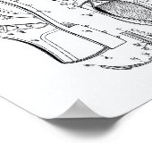 Poster Chaussure de golf 1927 Art breveté - Livre blanc (Coin)