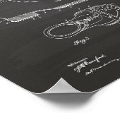 Poster Chaussure Roofer 1911 Brevet Art Chalkboard (Coin)