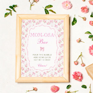 Poster Chaussure Rose Low Shack Baby shower Maman-osa Bar