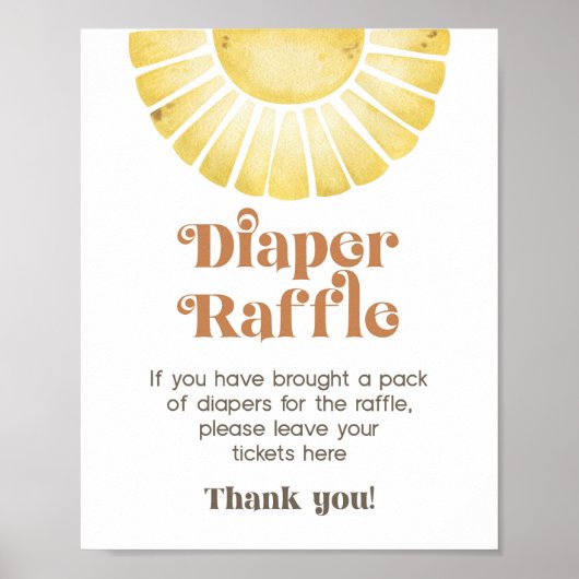 Poster Chaussure Sunshine Raffle Jeu Boho Retro Sun (Devant)