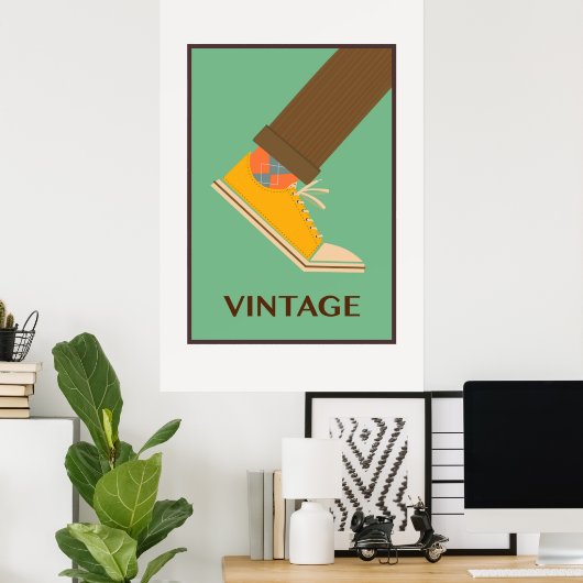 Poster Chaussure vintage (Bureau à domicile)