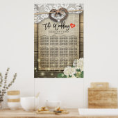 Poster Chaussures à cheval Cartes de sièges Mariage en bo (Cuisine)