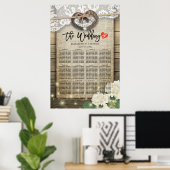 Poster Chaussures à cheval Cartes de sièges Mariage en bo (Bureau à domicile)