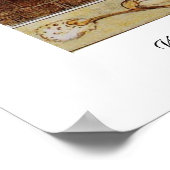 Poster CHAUSSURES BLANCHES À LA FENÊTRE, jaune marron ant (Coin)