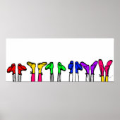 Poster Chaussures colorées à l'ancienne (Devant)