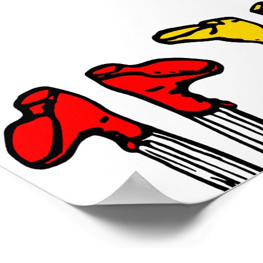 Poster Chaussures colorées à l'ancienne (Coin)