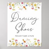Poster Chaussures dansantes fleurs sauvages Prendre une p (Devant)