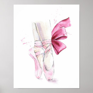 Poster Chaussures de ballerine chaussons de ballet