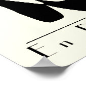 Poster Chaussures de Ballet Noir En Pointe (Coin)