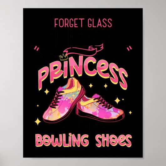 Poster Chaussures de bowling drôles de princesse pour qui (Devant)
