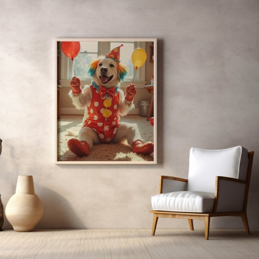 Poster Chaussures de Clown, Perruque, Tortiller, Répéter