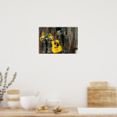 Poster Chaussures de cowboy du cheval occidental Guitare  (Cuisine)