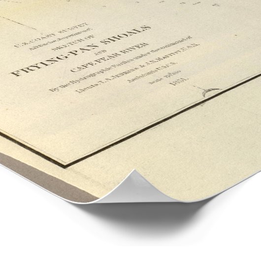 Poster Chaussures de fryingPan, rivière Cape Fear (Coin)