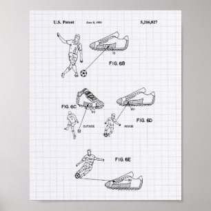 Poster Chaussures de soccer 1993 Art Brevet - Poivre Line