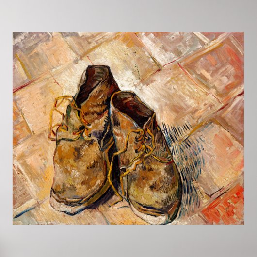 Poster Chaussures de Van Gogh Peinture Art (Devant)