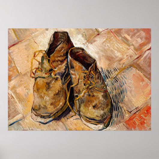 Poster Chaussures de Van Gogh Peinture Art (Devant)
