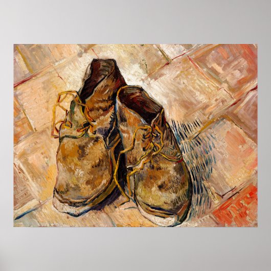 Poster Chaussures de Van Gogh Peinture Art (Devant)